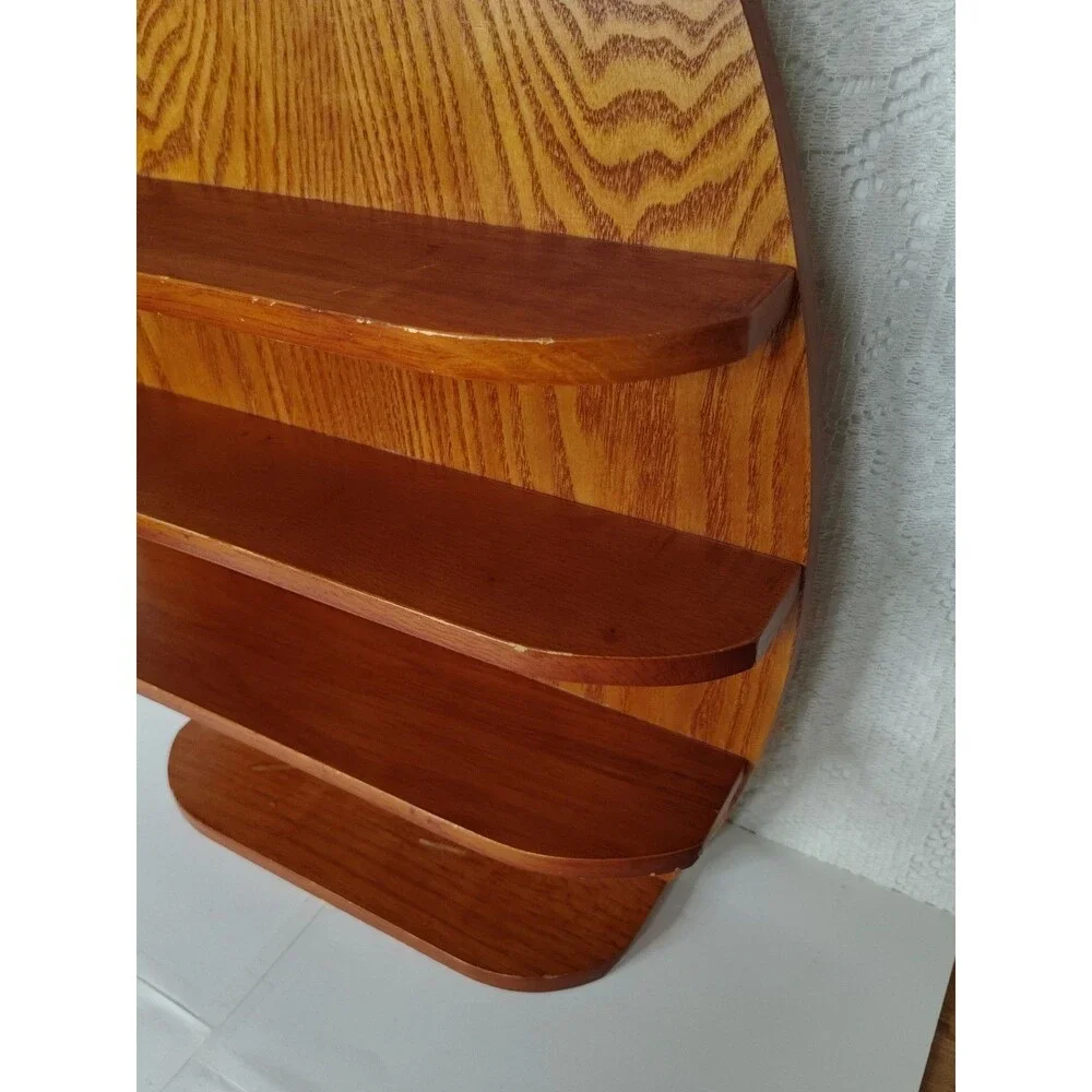 Jack Daniels 2002 Solid Wood Shot Glass Display Shelf Barrel Shape Design